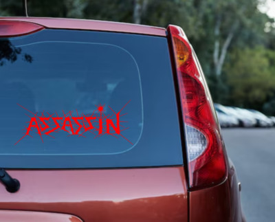 Assassin Vinyl Logo Sticker Decal Heavy Metal Band Car Bumper Razor Vio-Lence