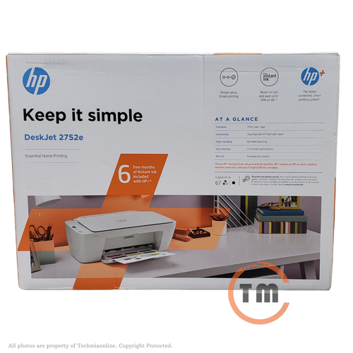 HP DeskJet 2752e AllinOne Wireless Color Inkjet Printer LN