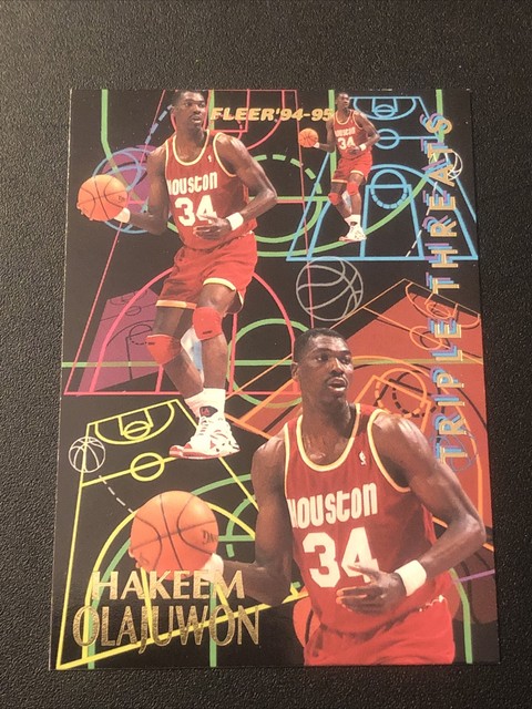 1994-95 Fleer Triple Threats Hakeem Olajuwon #6