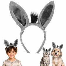 Donkey Ears, Donkey Headband, Cute Animal Cosplay Hairband for Party Dress up...
