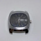 Vintage 1970s Timex Marlin TV Style Mechanical Wind Watch No Band As Is For Part