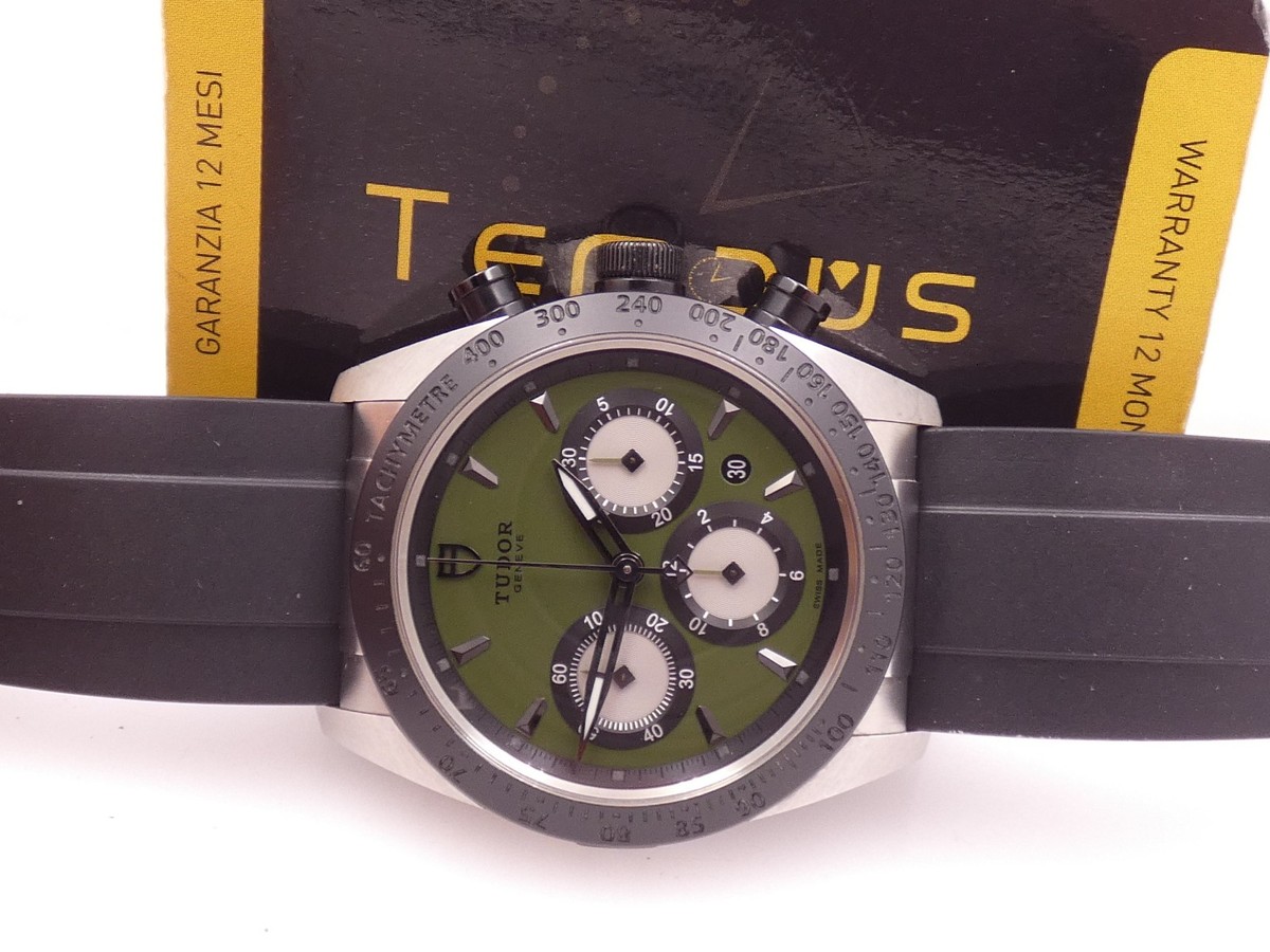 TUDOR FASTRIDER 42010N GREEN DIAL 42MM WITH PAPERS ANNO 2019