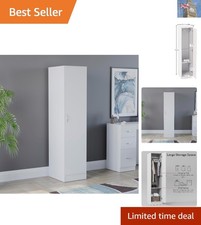 1 Door Freestanding Wardrobe with Melamine Finish - Storage for Kids & Nurseries