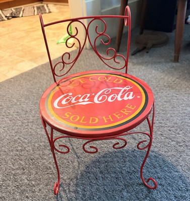 Vintage Coca-Cola Ice Cold Sold Here Soda Advertising Chair