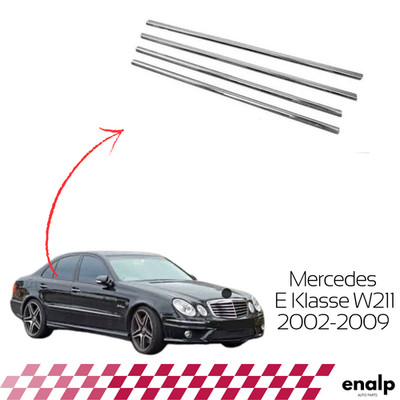 Chrome Windows Frame Trim 4 Pcs  For Mercedes E Klasse W211 2002-2009