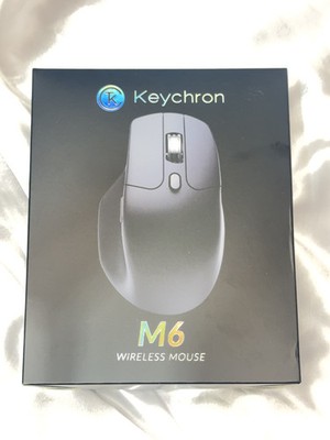 Keychron M6 Silent Wireless Gaming Mouse 1000Hz Bluetooth 5.3/2.4Ghz/Wired Black