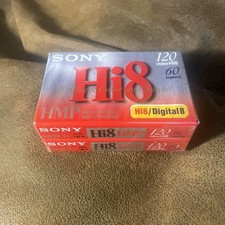 New Sony Hi8 60 min Digital8 120 min HMP Cassette Tape 2 Pack SEALED
