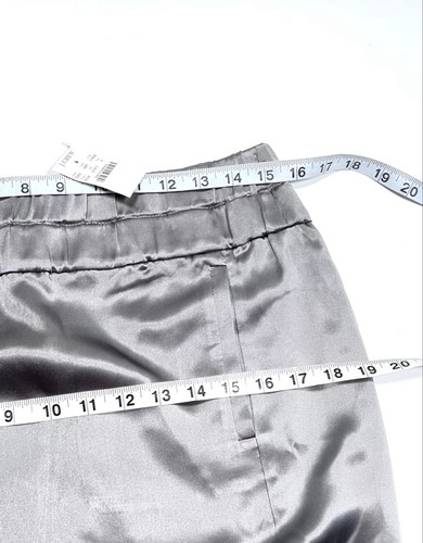NWT J.Crew Skirt 1000% Silk Grey Pencil Skirt Size 4 - Afbeelding 8 van 8