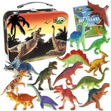 Dinosaur Toys for Kids 3-5 5-7, Realistic Dinosaurs with Book  Dinosa...
