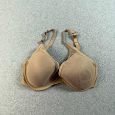 ThirdLove Bra Women 32F Tan 24/7 Classic Contour Plunge T-Shirt Underwire Lined