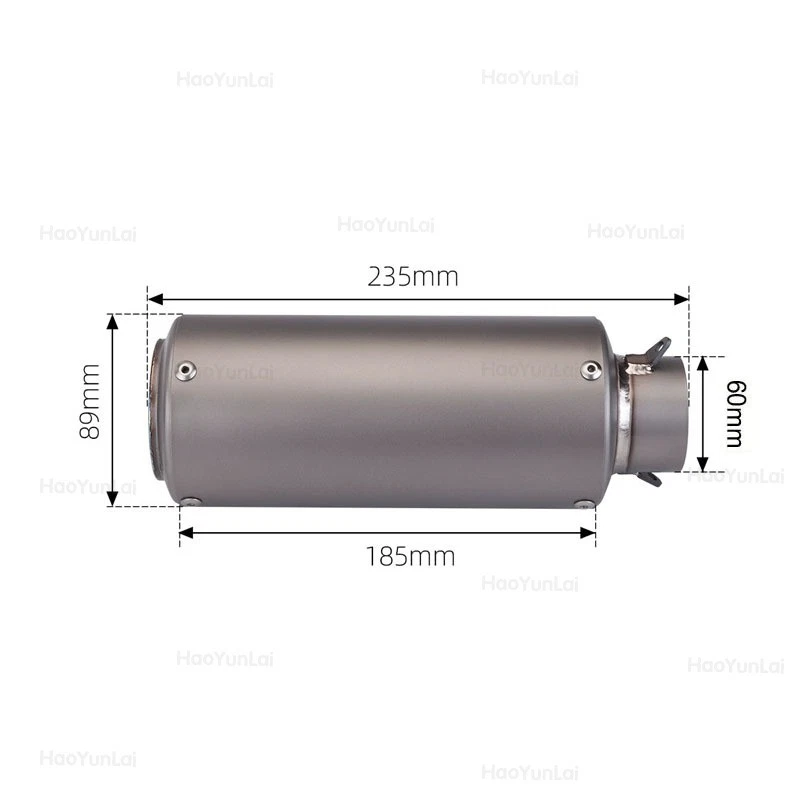 Tubo de escape de aleación de titanio para motocicleta BMW S1000RR S1000R puntas silenciadoras de 60 mm Foto 3 de 3