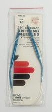 Boye vintage 29-Inch Size 10 Aluminum Circular Knitting Needles Nylon Cable
