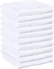 White Salon Towels - 16 x 27 Inch Soft Cotton Hand Towels for Hair Stylists, ...
