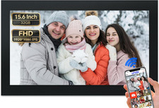 15.6" WiFi Digital Photo Frame, FHD Touch Screen, 32GB, Remote Photo Sharing
