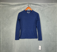 FIGS Salta Seamless Long sleeve Top Underscrub Womens Size XS Blue Performance