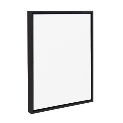 Sylvie Blank Framed Canvas Wall Art, 18x40 Black, Modern Empty Canvas for Pai...
