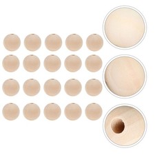 50Pcs Loose Spacer Beads for Diy Decor Wood Beads 12Mm