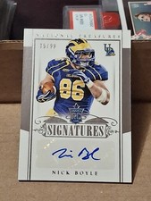 2015 NICK BOYLE NATIONAL TREASURES AUTOGRAPHED AUTO ROOKIE CARD RC /99 DELAWARE