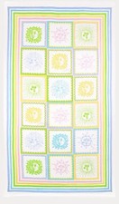 Nwt Lilly Pulitzer Beach Towel Multi Sun Pastel Tiles Printed Cotton Large 40x72