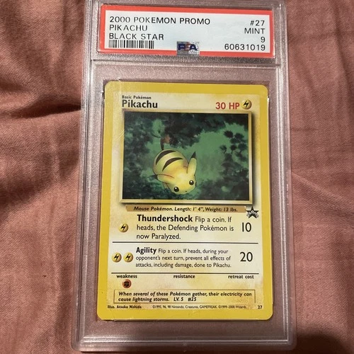 2000 POKEMON PROMO BLACK STAR #27 PIKACHU PSA 9