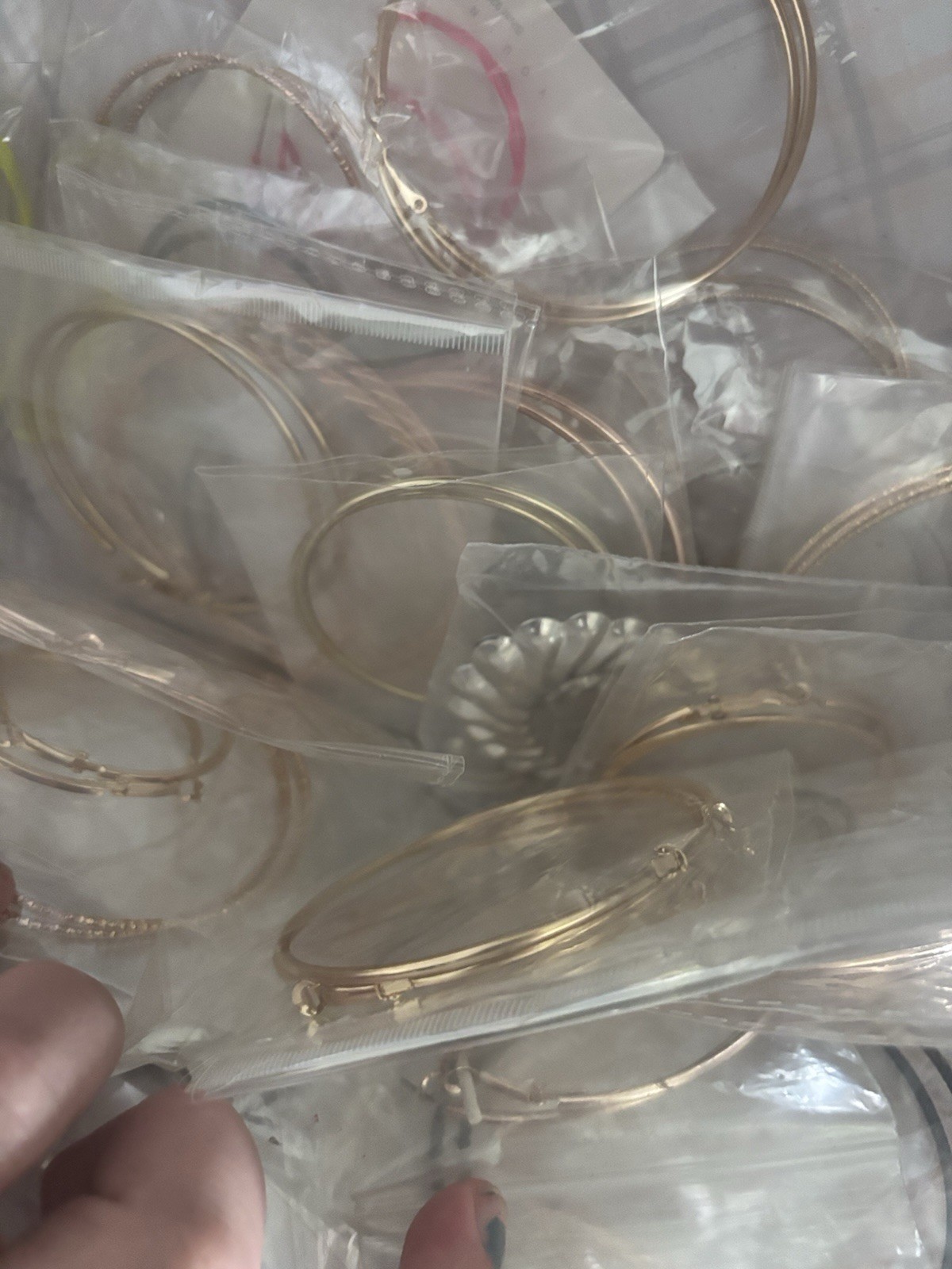 Hoop Earrings Lot (35 Pairs) for Reselling Women Fashion Jewelry-image