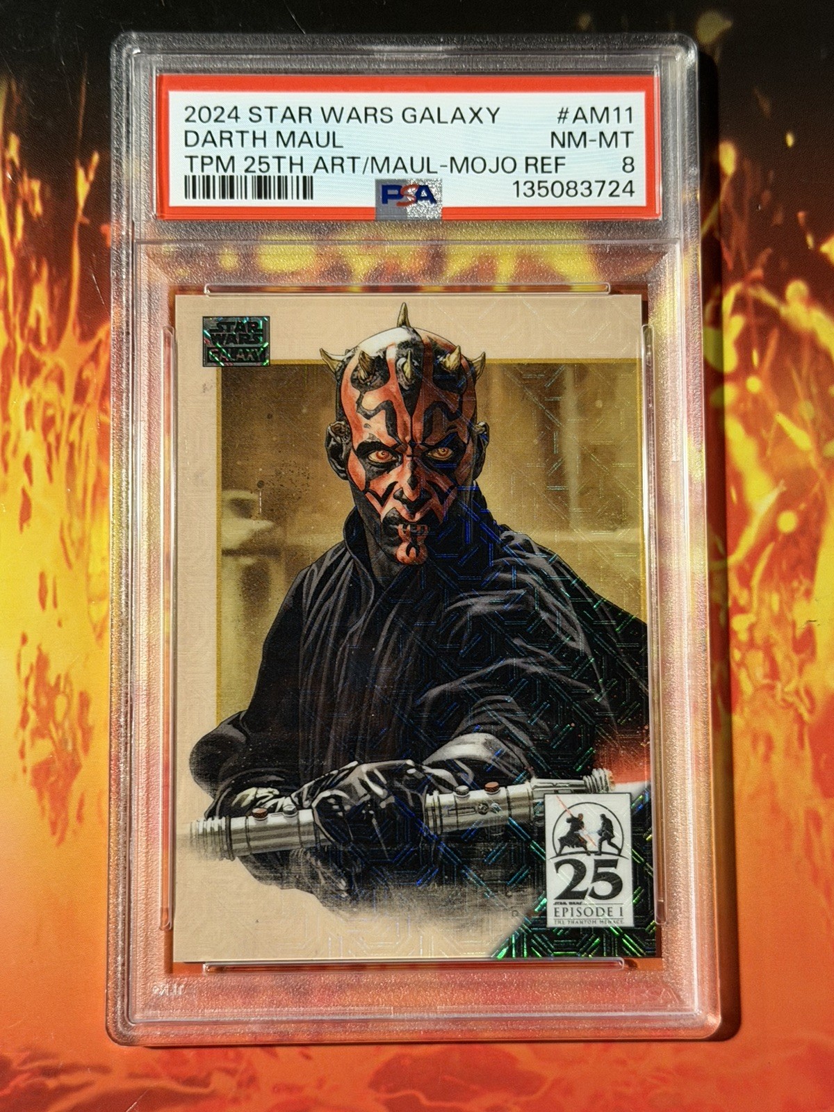 2024 Star Wars Galaxy Darth Maul TPM 25th Art Mojo PSA 8 view 1