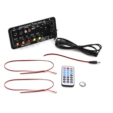 1 Set Multi-function Audio Amplifier Board Bluetooth 5.0 FM radio/Treble/Bass