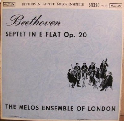 Ludwig van Beethoven   Melos Ensemble Of London, Septet In E Flat, Op. 20, (LP