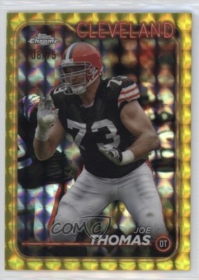 2024 Topps Chrome Yellow Geometric Refractor /75 Joe Thomas #32 HOF 1nr5