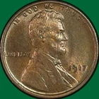 1917 Lincoln Wheat Cent Brilliant Uncirculated BU Coin #41577