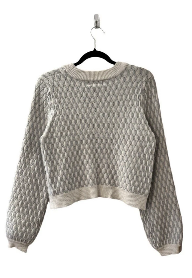 Suéter corto para mujer Pepin Anthropologie: gris y blanco en talla XS Foto 4 de 4