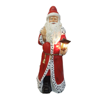 Weihnachtsmann Figur Statue Aussenleuchte Dekoration Nikolaus Skulptur 190Cm Neu