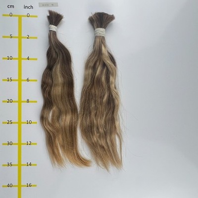 Europäisches EchthaarRohhaare  dunkelblond mind.100Gr 35-40cm - 35072588A