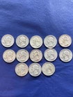 13 1954 Washington Quarters 90% Silver P&D Mints