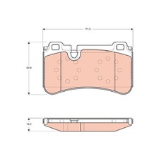 TRW Bremsbelagsatz Bremskl&ouml;tze hinten A0054202220 A0044208520 | 119478