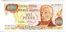 ND(1976-1983) Argentina 1000 Pesos - P304d - Uncirculated 09.827.215I