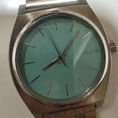 Nixon Time Teller Quartz Analog Blue Dial Silver Stainless Steel Bracelet Watch