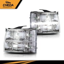 1 Pair Fit For 07-14 Chevy Silverado 150025003500 Led Drl Strip Headlights