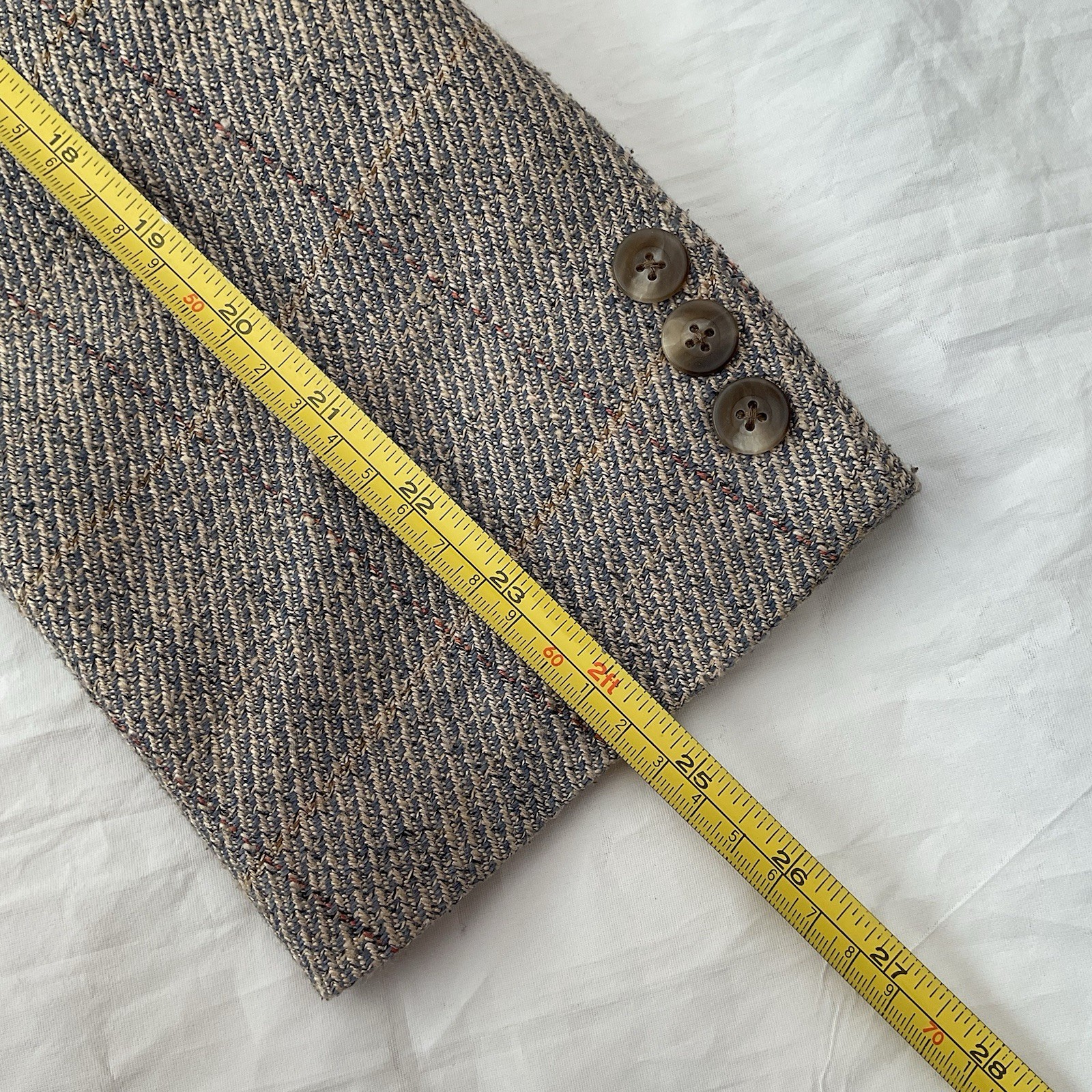 Vintage Christian Dior Tweed Blazer Men 42 Gray Sport Coat 80s Union USA Classic thumbnail 23