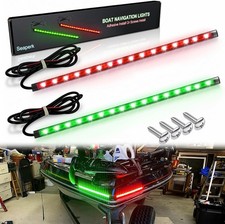 LED Navigation Light, Red and Green Marine Lights for Boats, Bow Lights for Nigh