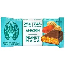 Barre vegan Amazon cacahuète et maca 25% de protéine BIO the Barbarian
