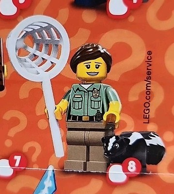 Lego Series 15 Minifigure Animal Control Zoo keeper girl skunk
