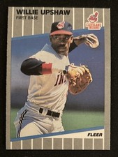 1989 Fleer Willie Upshaw Baseball Card #415 Indians 1B VG O/C