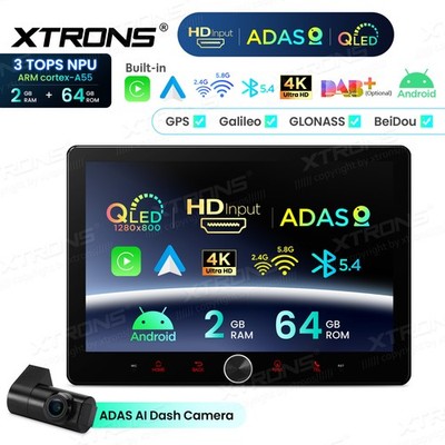 10,1'' Autoradio Doppel 2 DIN Navi Android 14 64GB BT5.4 CarPlay ADAS Dash Kamera