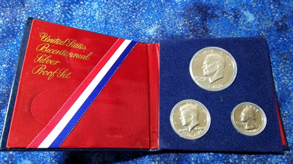 アメリカ合衆国 旧貨幣セット 1976 1976 Bicentennial U.S. Coins JFK Half/IKE Dollar/Quarter 3 Coin Set