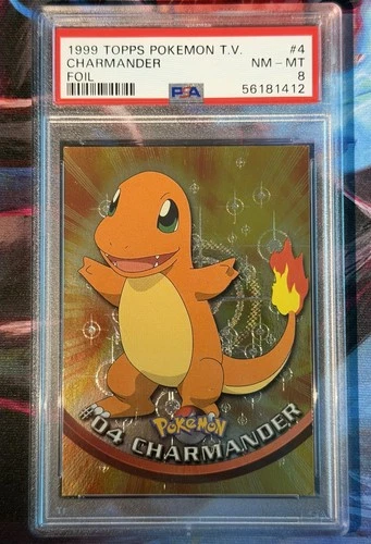 1999 Topps Pokémon T.V. Charmander Foil PSA 8
