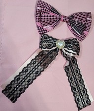 Ma rs Hair Bow Ribbon Gyaru Accessories Lot Bling Agejo Gyaru Gal Style Pink Y2K