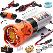 RV Macerator Pump Kit, 12V DC Portable Sewage Pump, 12 GPM Flow  10ft Lift