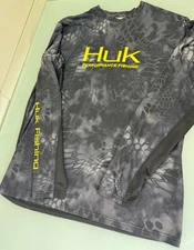 Huk Fishing Performance Shirt Long Sleeve Mens Medium M Stretch Activewear