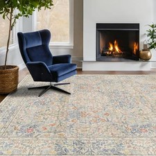 Washable Dining Room Rugs, 6x9 Area Rug for Living Room, Bedroom, Kids